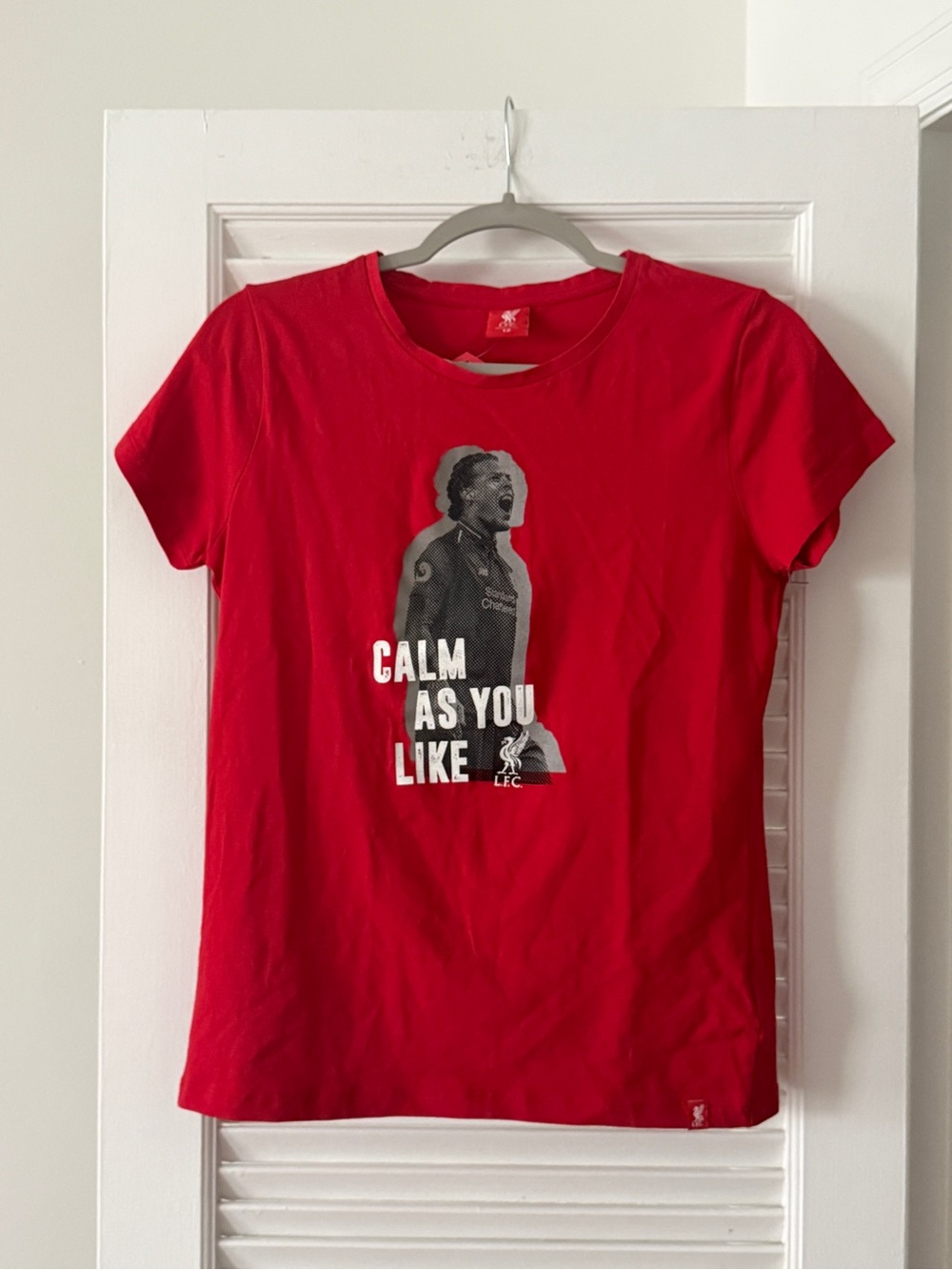 NWT Liverpool FC “Calm As You Like” Tee (Virgil van Dijk)Fits like women’s XS/S.